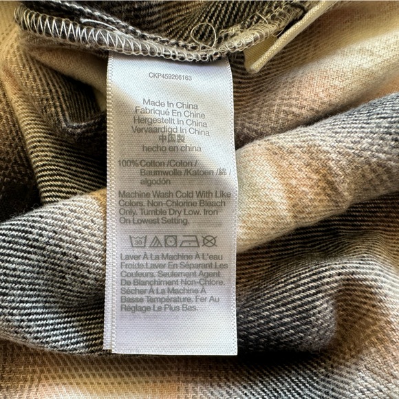 Like New Madewell Flannel Oversized Ex-Boyfriend Shirt in Robson Plaid, M - Picture 9 of 12